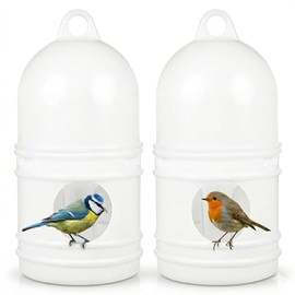 2Piezas Dispensador de Agua para Aves Bebedero Automático de Plástico Odorless para Jaula de Aves Agua Limpia y para Pájaros para Periquitos y
