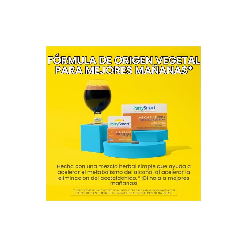 Himalaya PartySmart Suplemento Herbal, 10 Sobres con 1 Cápsula c/u,