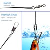 50pcs Stainless Steel Wire Leaders Nylon-Coated Fishing Line Wire Leaders