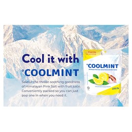 Himalaya Salt Mint Cooling Candy - Breath Refershing Energetic Hard Lemon Flavor LOT100 Cool Mint Candy (Lemon, Pack of 12)