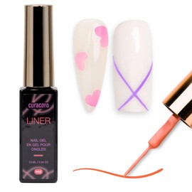 CURACORO Gel Liner Nail Art, Professional Nail Gel Polish, Long-Lasting, Chip-Resistant, Low Ordor Nail Gel, Built-in Precision Brush for Nail Lines, Patterns, French Nails, 3D Designs