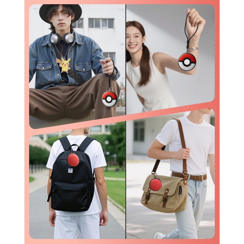 ポケモンGO Plus用OLCLSSキャリングケース+ 2023、ワイヤレススイッチプロコントローラ、ポケモンGO Plus+プレミアムシリコンケース、ブレ防止リストストラップ付き