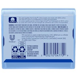 Q-tips Hisopos de algodón orgánico, paquete de 10 unidades de tamaño viaje, esenciales para el hogar, belleza y cuidado personal, 30 unidades Ea