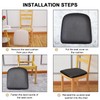 Leather Stretch Chair Seat Covers with Elastic Ties,Waterproof Dining Room