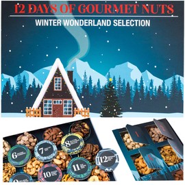 Advent Calendar 2025 Adult Women, Men, Kids – Premium Limited Edition Christmas Gift Box with 12 Gourmet Nut and Snack Treats, – A Holiday Countdown for Making Lasting Memories