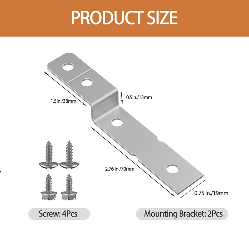 2 Pack Dishwasher Side Mount Bracket Kit for Electrolux &
