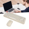 Wireless Keyboard Mouse Combo Mini Portable Retro Silent 2.4G Wireless