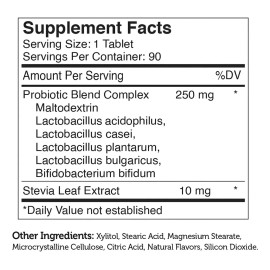 Probiotico Zahler Kidophilus Plus 90 Tabletas Masticables Sabor Moras                                                                                 