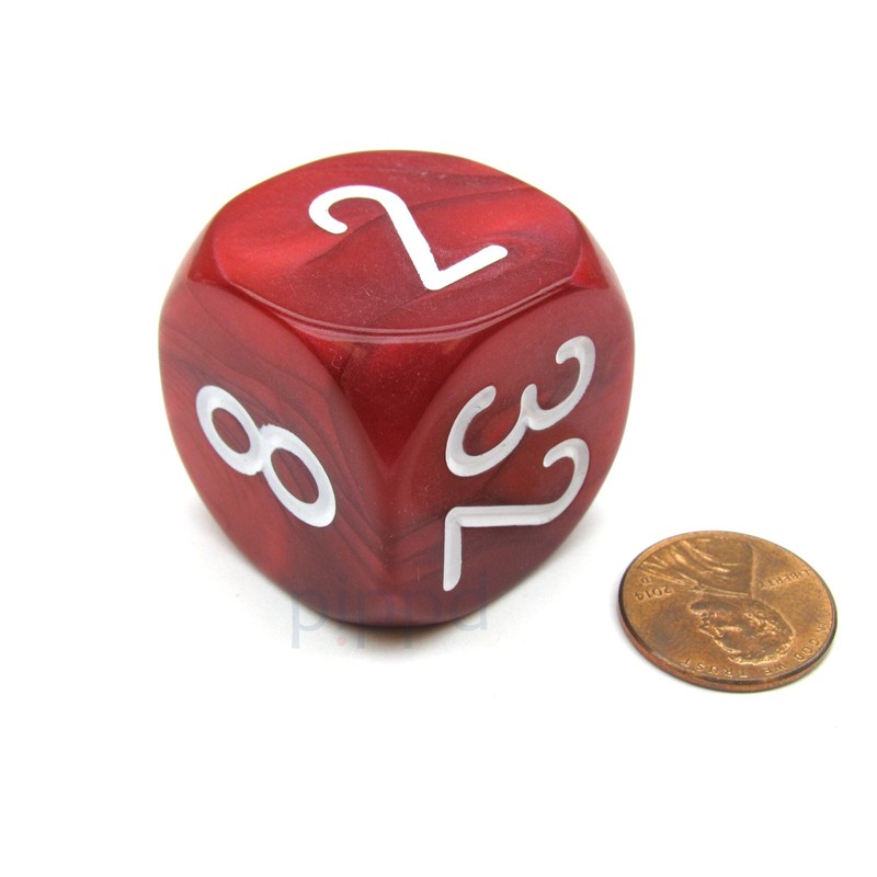 Large Backgammon 30mm Doubling Cube Dice - Red