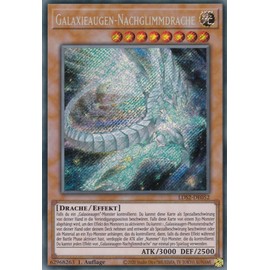 LDS2-DE052 - Galaxy Eye Night Glow Dragon - Secret Rare - DE - in Set with Ultrapro Toploader - Yugioh