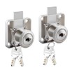 KiKiHong 2 Pack Drawer Lock, Furniture Lock, Cupboard Lock, Cylinder