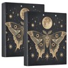 Sletend Moth Moon Printed 3-Ring Binder for School Office, 1.5
