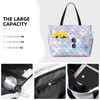 Owlfder Large Beach Bag for Women Waterproof Foldable Travel Shoulder