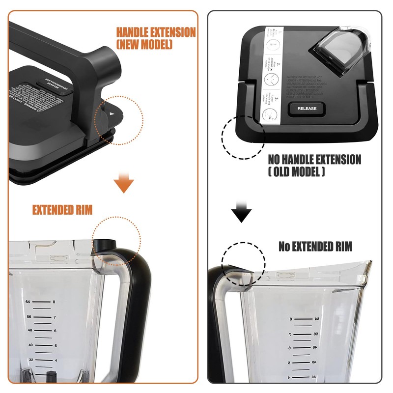 Blender Lid for Ninja Pitcher Blender 72 oz, Replacement Locking