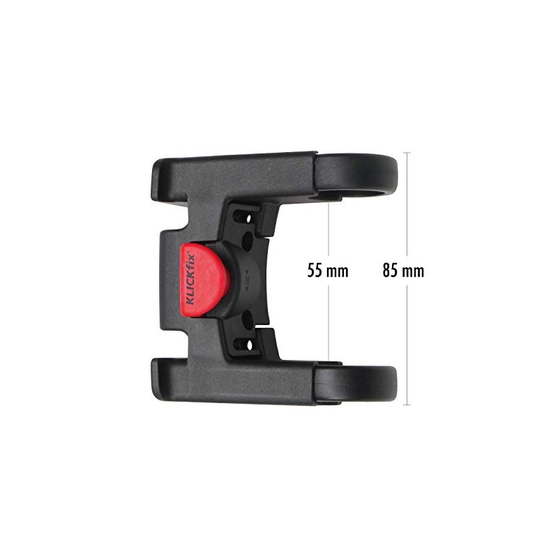 KLICKfix handlebar adapter packed, black, universal, suitable for handlebars with