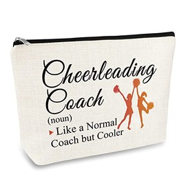 Cheerleading Coach Cheer Coach Gift Makeup Bag for Women Cheer Mom Appreciation Gift Cheerleader Gift Mother's Day Birthday Gift for Cheer Mom Cheer Coach Cosmetic Bag Cheerleading Bag