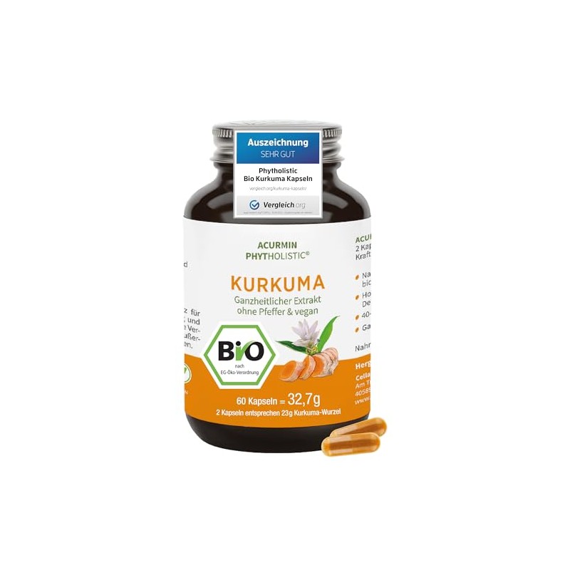 Organic Turmeric Capsules – 40 times Organic Availability without Pepper