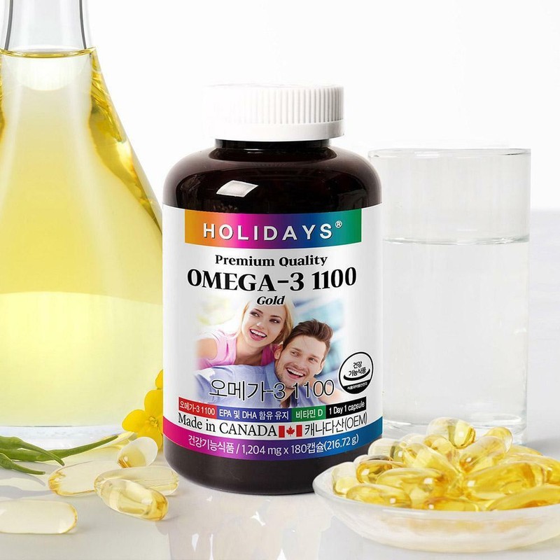 Holidays Omega 3 1100 180 capsules 2 bottles (12 months