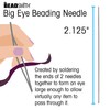 The Beadsmith Big Eye Beading Needles, 2.125 inches, 4 per