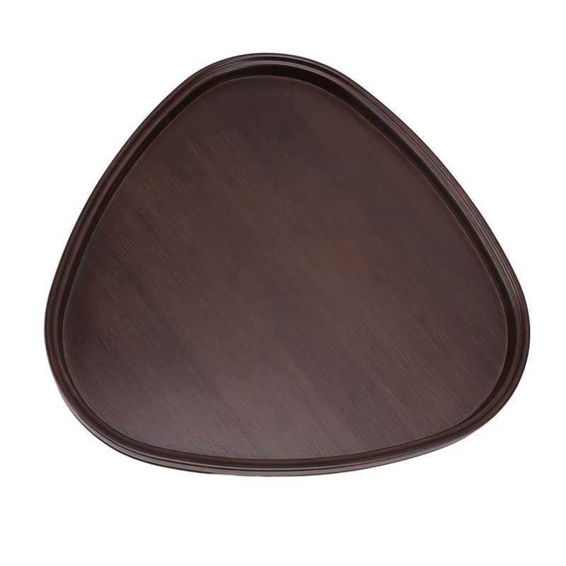 Wood Serving Tray Sturdy Bamboo Simple Elegant Triangular Multifunction Wooden