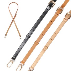 SOWAKA Shoulder Bag, Belt, Genuine Leather, Bag, Replacement, Shoulder Strap, Leather Cord, Width 0.5 inches (1.2 cm), 0.6 inches (1.5 cm), 0.7 inches (1.8 cm), black 1.5cm