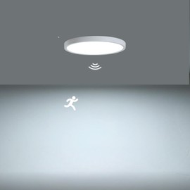 ZSYUBO 7 INCH Motion Sensor Light Indoor Wired, Flush Mount Light Fixture, Motion Sensor Ceiling Lights for Closet Hallway Porch Laundry Garage Basement, Motion Light 3000k/4000k/6000k White