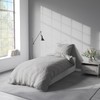 Visaggio Bed Linen 135 x 200 cm Grey Microfibre Plain