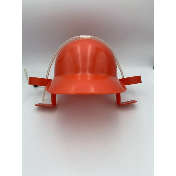 Jhats Hat Orange "Beer Can" Drinkers Helmet Hat with hose