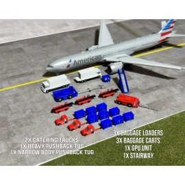 Jetset Models 1:400 -American Airlines- GSE C/W Gemini Jets, NG Models, Etc.