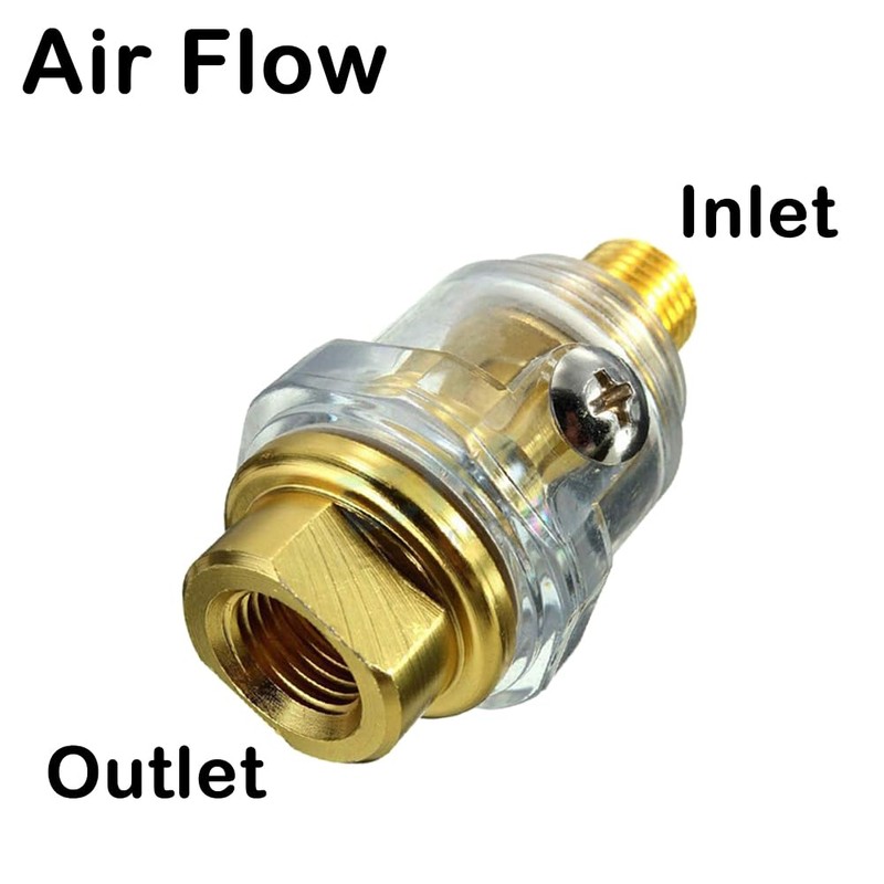 1/4 NPT-Threaded Male & Female Mini in-Line Automatic Oiler Lubricator