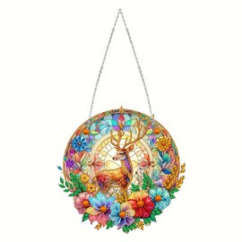 YURROAD DIY Diamond Painting Kits for Home Wall Room Hanging Pendant Decor with Chain for Beginners