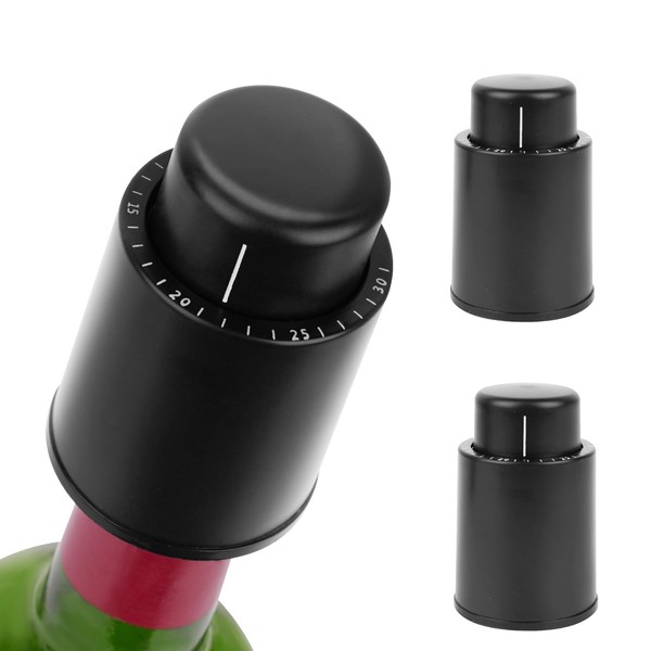 Linkidea 2 Pack Reusable Vacuum Wine Stopper Sealer, ABS Wine