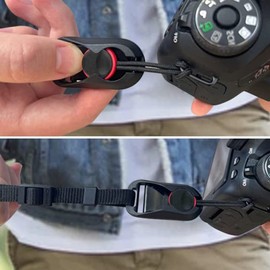 Alppihym Set of 4 Camera Strap Quick Connector with Base - Shoulder Strap Clip Adapter with Quick Release and Buckle Set for Camera Shoulder Straps, Wrist Straps and Binoculars