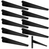 Yalikop 10 Pack Adjustable Shelf Brackets for Double Track System