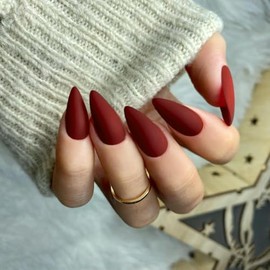 288 piezas de uñas cuadradas medianas a presión de ataúd corto mate de cobertura completa de uñas postizas acrílicas artificiales kit de puntas para a