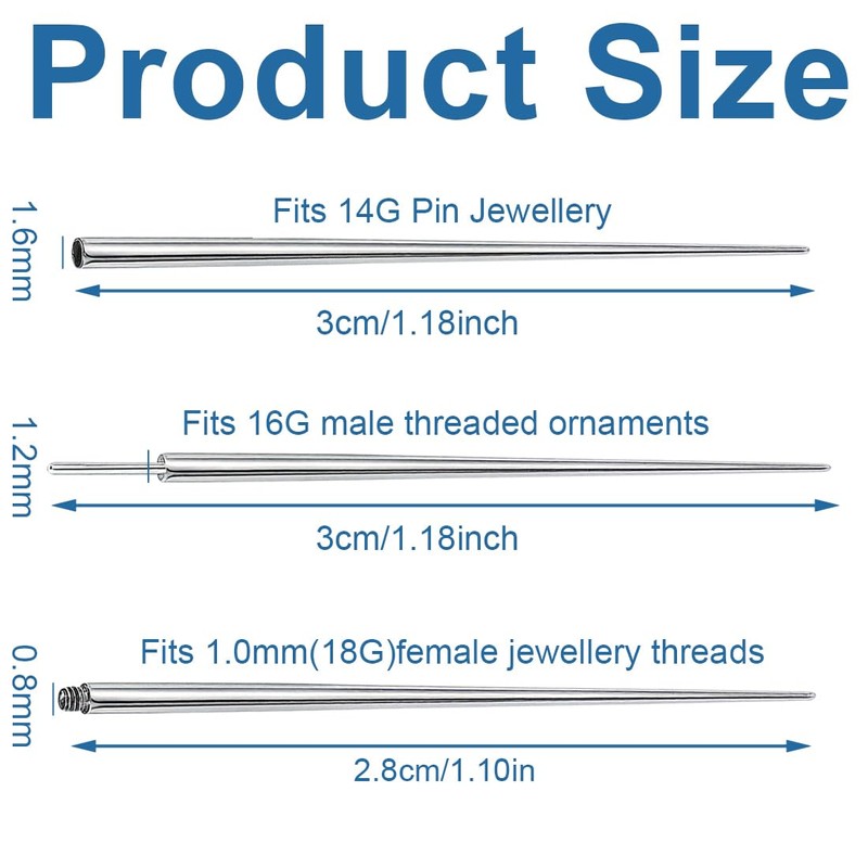 Tomedeks 6 PCS Nose piercing kit, Ear piercing kit, Belly