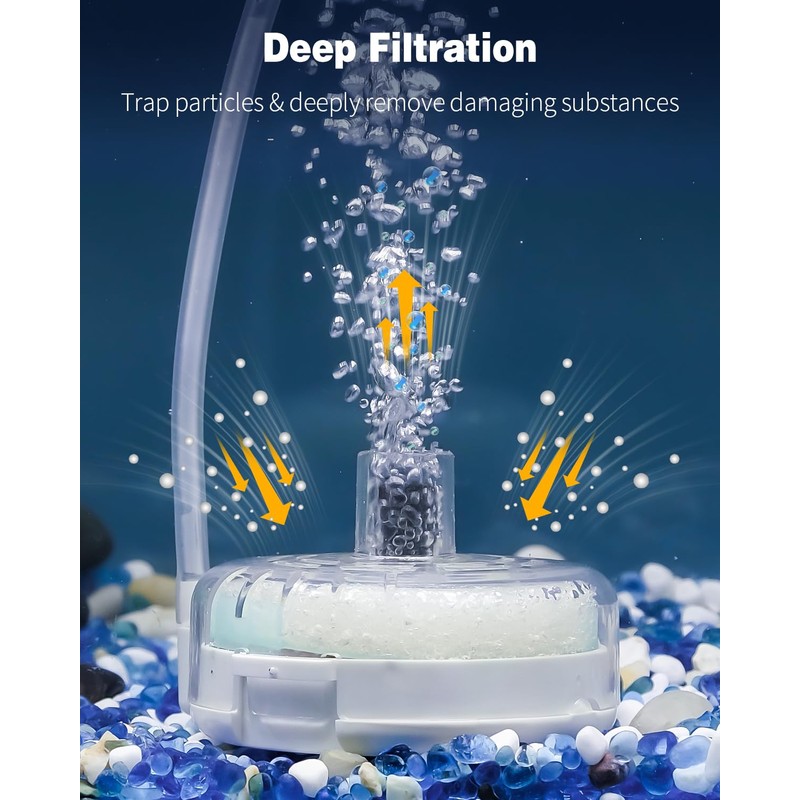 Pawfly Mini Aquarium Sponge Filter, Fish Tank Internal Filter with