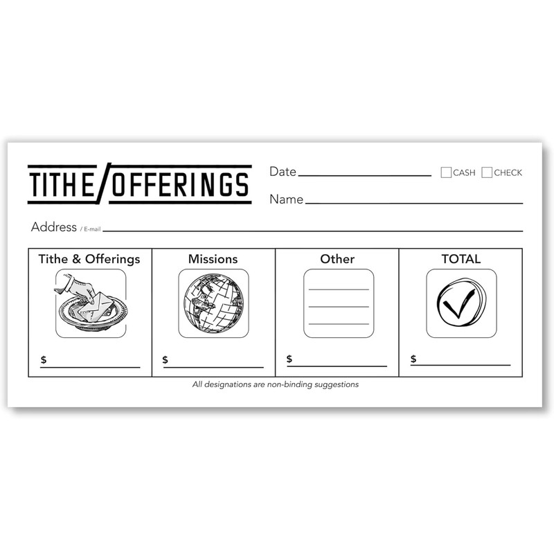 500 Church Offering | Tithe Donation Envelopes