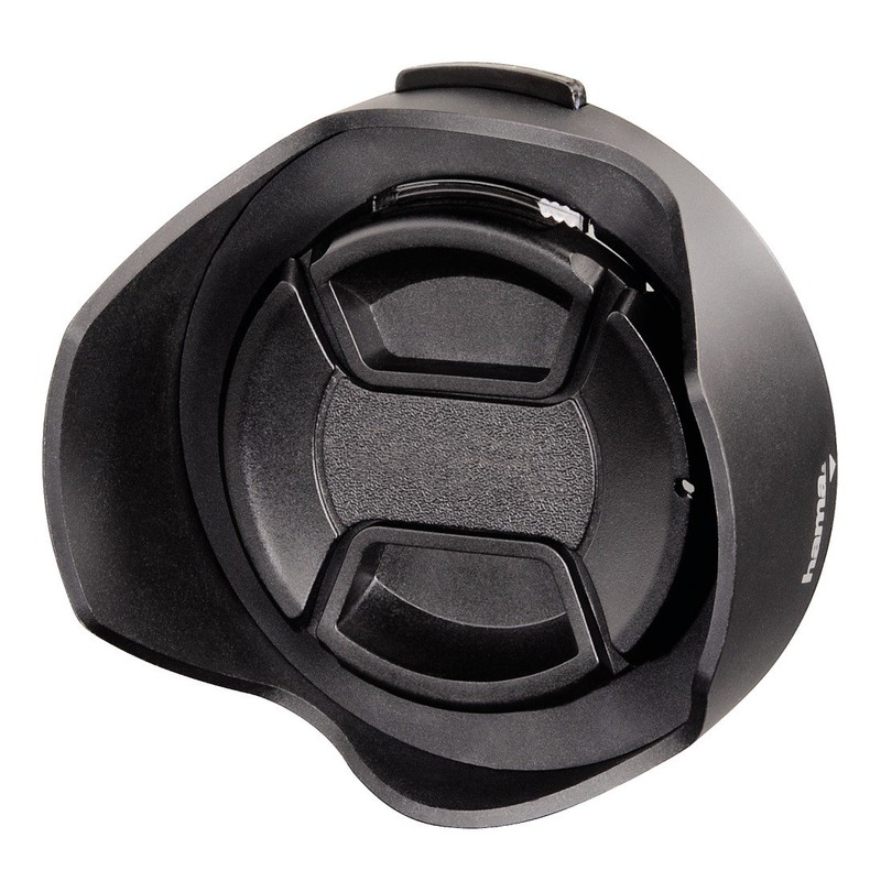 Hama Gegenlichtblende für Weitwinkelobjektive, Objektivdeckel, Einschraubfassung 62 mm, Schwarz