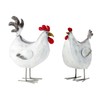 Geschenkestadl Rooster and Hen Metal Figures 23.5 cm