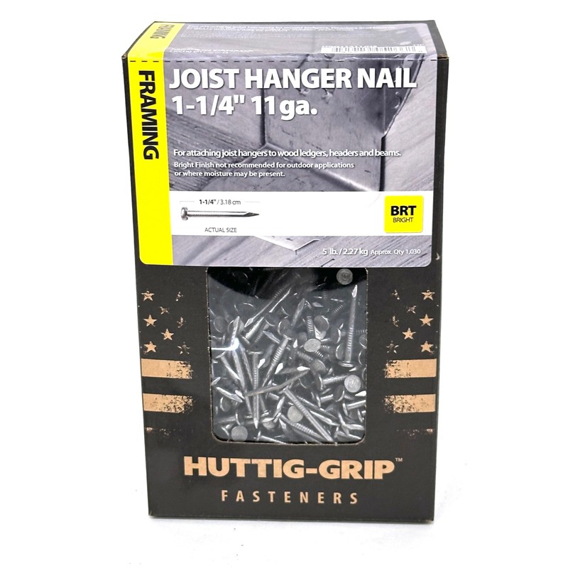 Huttig Grip 1-1/4 in Joist Hanger Nails Bright Finish 11