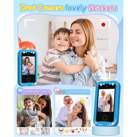 Kids Toys Phone, shiningstone Dinosaur Gift and Toys for Boys Ages 3-8, Fake Play Cell Phone with MP3 Music Player Dual Camera , Christmas Birthday Gifts for Kids 3 4 5 6 7 8 Year Old