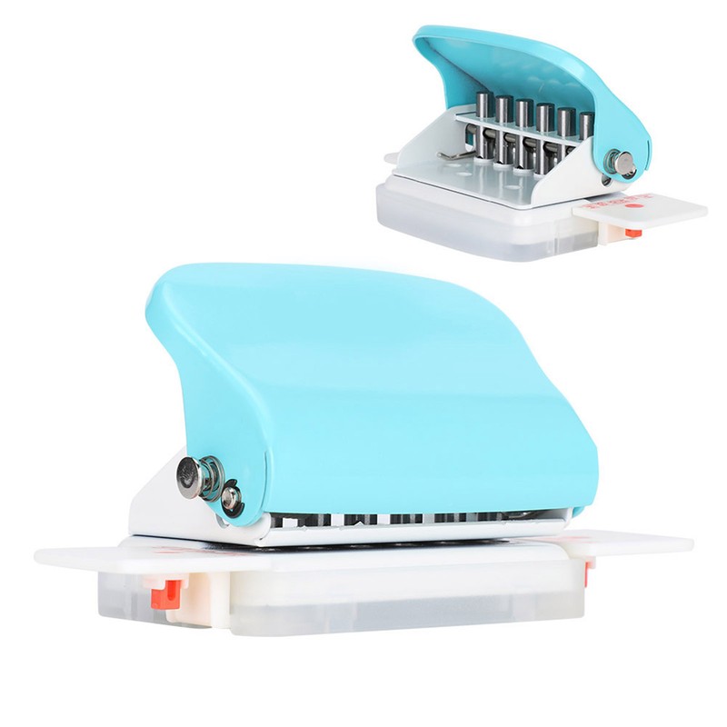 Adjustable Hole Punch Green Manual Office Home Universal A4 Paper