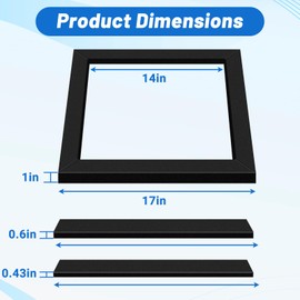Verdanzia 2 Set RV AC Gasket, 14x14 Inch Universal RV Roof Air Conditioner Gasket and Seal Kit, RV Air Conditioner Repair Replacement Includes Self-Adhesive Picture Frame Gasket and Leveling Pads (2)