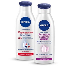 Kit Nivea Crema Corporal Aclarante, Aclarado Efecto Satin Todo Tipo de Piel, 400ml  Crema Corporal con Dexpantenol Regeneración Intensiva Piel Extra  