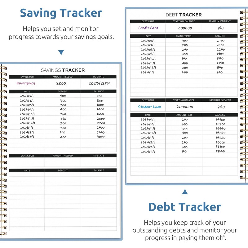 Budget Planner - Monthly Budget Book with Expense Tracker Notebook,