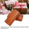 Cigar Case 3 Finger Cedar Wood Lining Portable Faux Leather