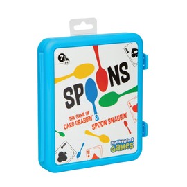Spoons in a Case, Card Games for Kids - Spoons Game, Fun Family Games for Kids and Adults, Game Night, Travel Games, 3-6 Players, Ages 7+