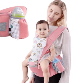 WSNDM Tragetuch Baby, 6 in1 Babytrage Neugeborene ab Geburt, Ergonomische Baby Trage, Baby-Tragetasche 6 Trage Positionen, Tragfähigkeit 20kg