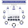 Alethron Retaining Ring, 120 Pieces Snap Ring Set, 10 Size